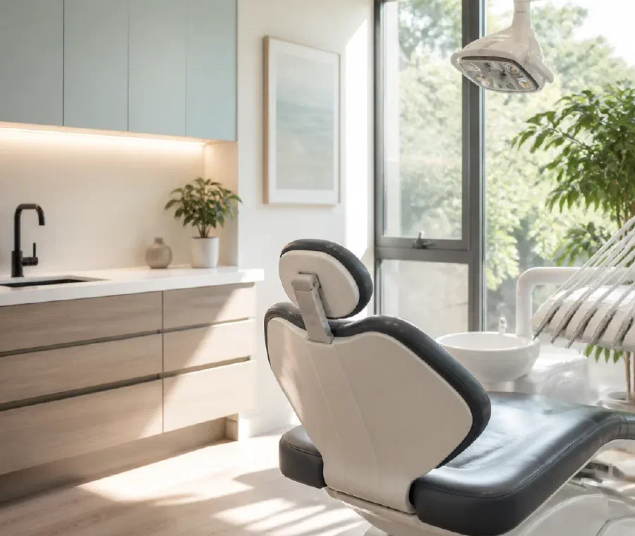 A bright, modern dental treatment room