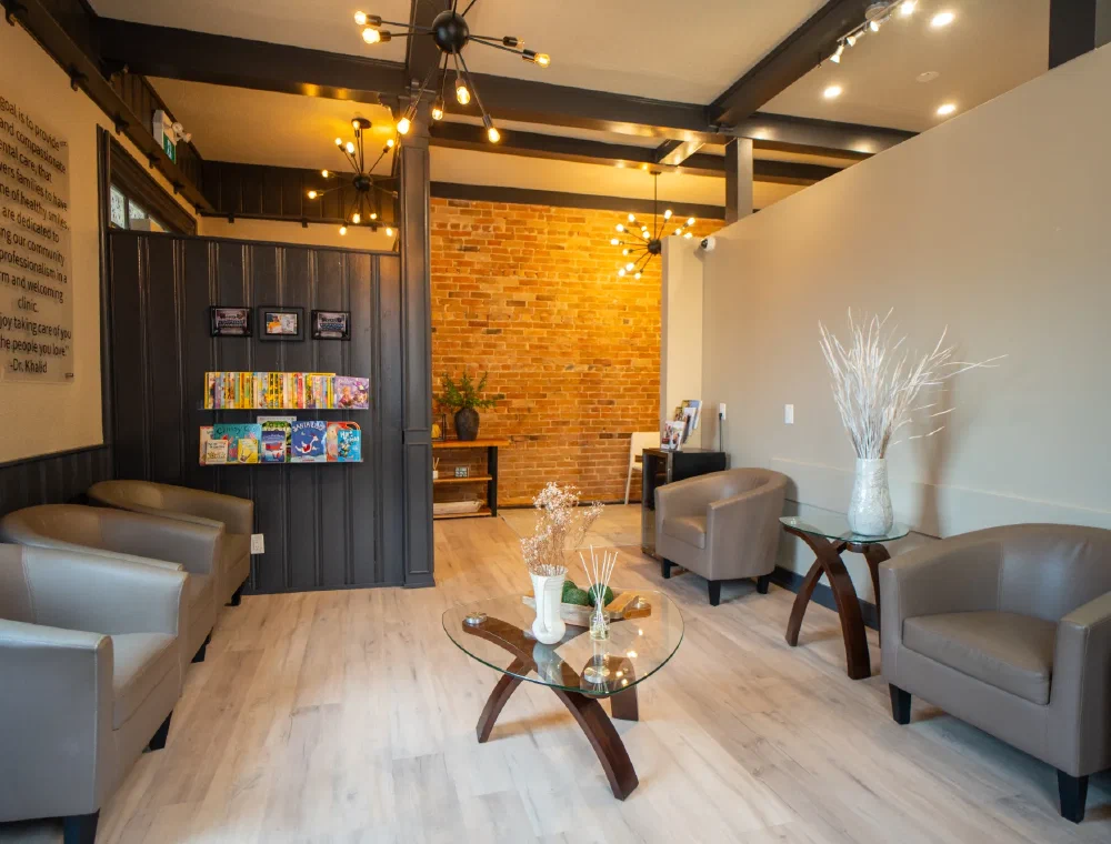 The welcoming waiting area at Cookstown Dental Centre