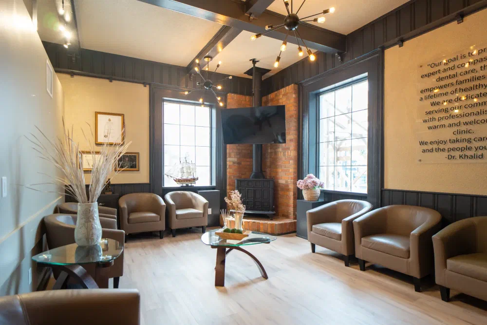 Modern waiting room interior at Cookstown Dental Centre