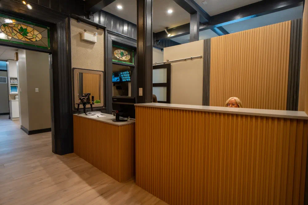 Reception desk at Cookstown Dental Centre