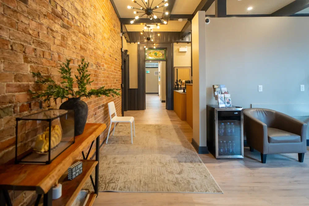 Lobby and reception corridor inside Cookstown Dental Centre