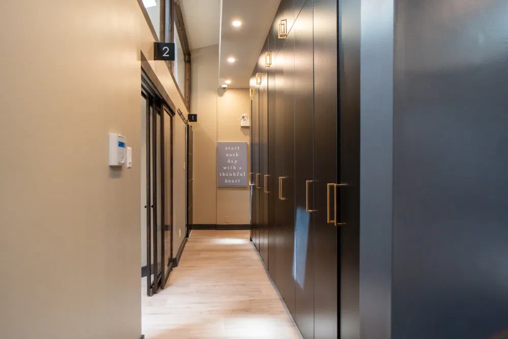 Hallway outside private dental operatories at Cookstown Dental Centre