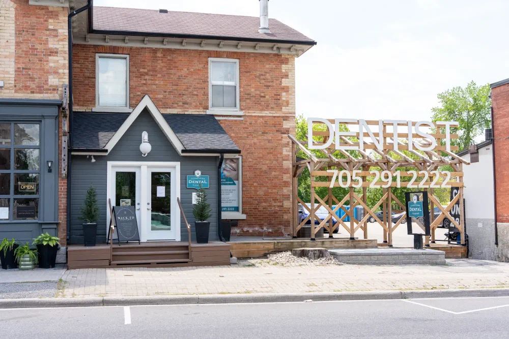 Cookstown Dental Centre storefront and dentist sign