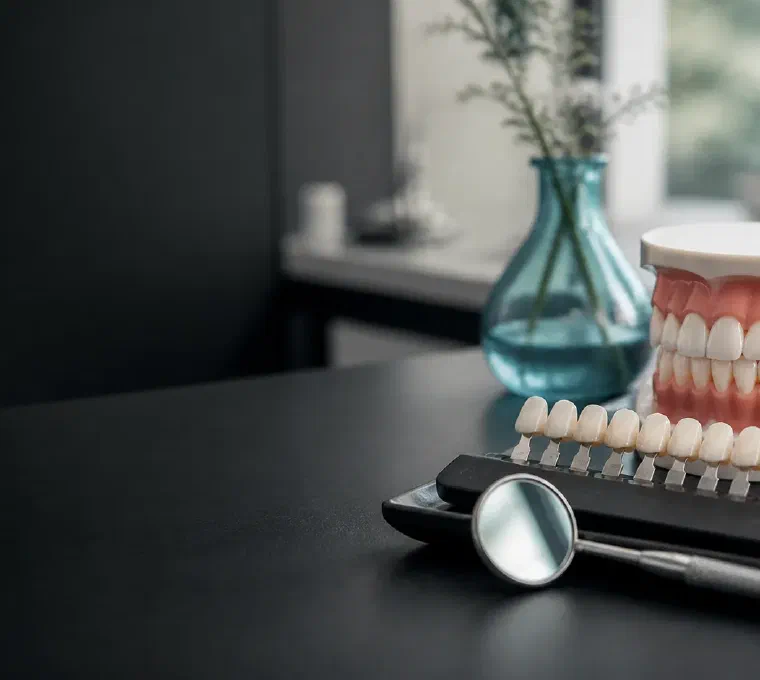 Patient smiling after cosmetic dental care